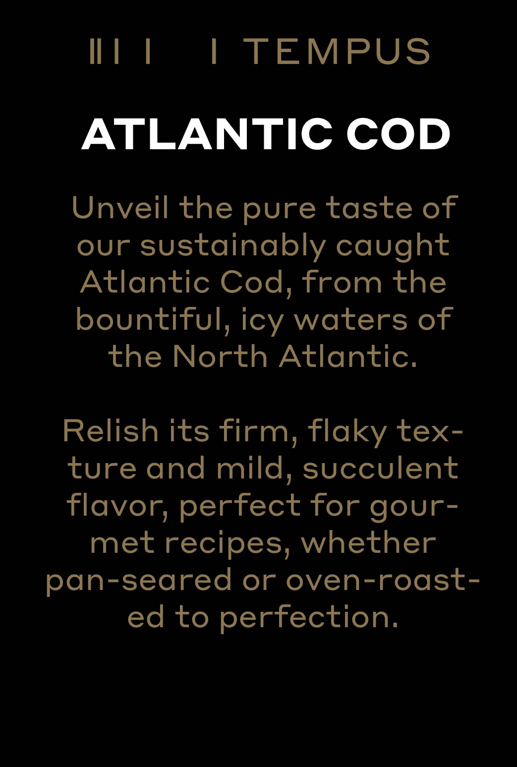 Atlantic Cod - Tempus SeafoodSpecies